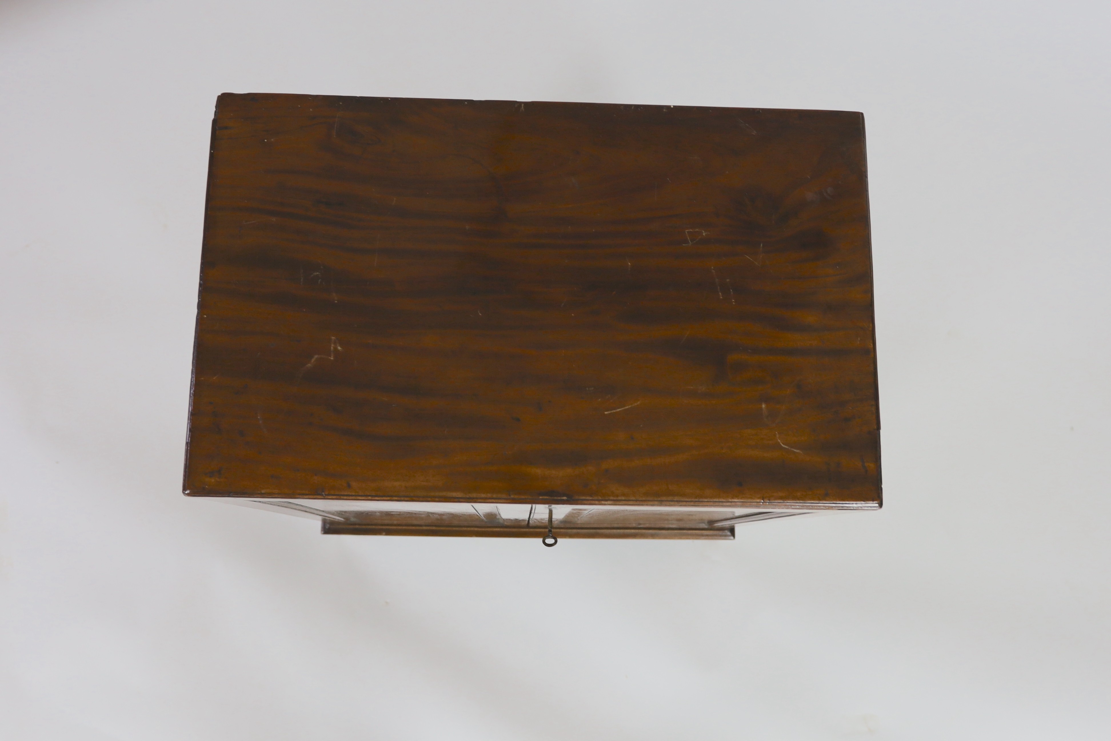 A George III mahogany secretary's cabinet, W.61cm D.37cm H.78cm
